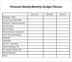 Free Printable Monthly Budget Planner Template Monster