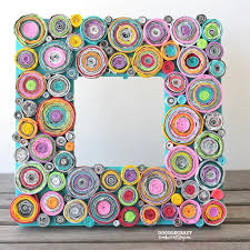 Upcycled Rolled Paper Frame Diy Craft