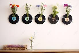 Mini Record Shelf Wall Hanging Flower