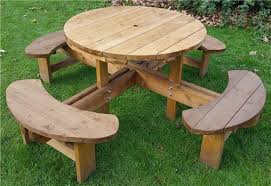 king size excalibur round picnic table