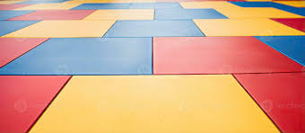 colorful rubber flooring in a children