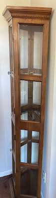 Two Wood Curio Cabinet With Glass Doors