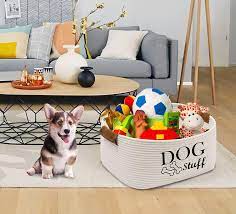 geyecete square dog toy basket storage