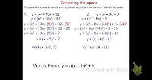 Following are the steps to convert the standard form of a quadratic function to vertex form. How To S Wiki 88 How To Complete The Square To Find Vertex Form