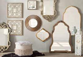 how to decorate a wall with mirrors