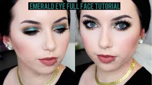 emerald eye full face makeup for pale