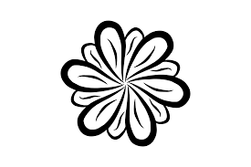 Embroidery Flower Design Black And White