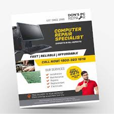 Office room of many desktop computers. 20 Computer Mobile Repair Flyer Examples Templates Design Ideas Examples