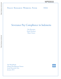 Pdf Severance Pay Compliance In Indonesia