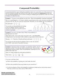 The probability 1 worksheet discussed how to determine the probability of one random event. Compound Probability Math Mammoth