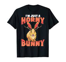 Amazon.com: I'm Just A Horny Bunny Jackalope T-Shirt : Clothing, Shoes &  Jewelry