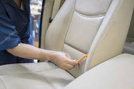 Brush To Clean Car Seat Stock Photo