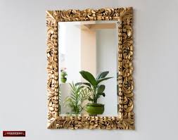 Hand Carved Wood Frame Ornate Mirror