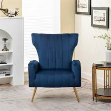 blue velvet sofa chair