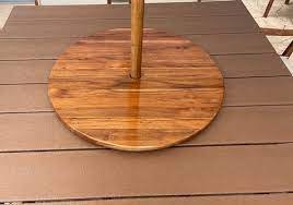 Outdoor Wood Lazy Susan For Patio Table