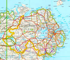 The m6 to galway diverges from this route after kinnegad, while the n5 to westport diverges at longford town. Northern Ireland Road Map