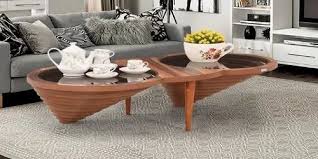 Brown Round Glass Top Coffee Table