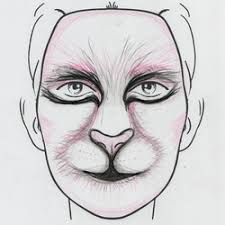 red panda makeup sketch 1 weasyl