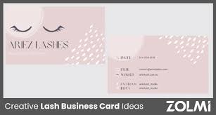 creative lash business card ideas for