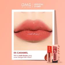 oh my glam gly lip tint 05 caramel