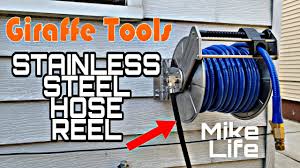 giraffe tools stainless steel hose reel