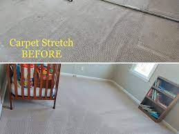 carpet stretching a step above carpet