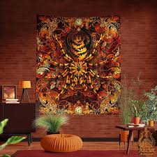 Steampunk Tapestry Spider Wall Hanging