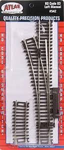 Code 83 Rails HO Scale Atlas #545 Right Manual 22&quot; Radius Switch Track  Model Railroads &amp; Trains fzgil HO Scale