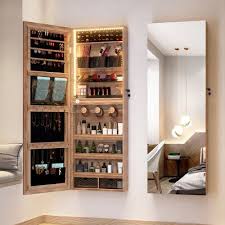 Wall Mounted Jewelry Armoire Mirror