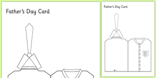 Fathers Day Shirt And Tie Card Card Template Fathers Day Card