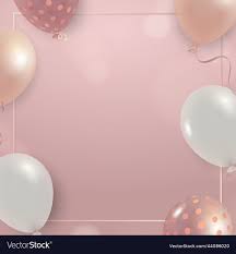 white and pink balloons frame design