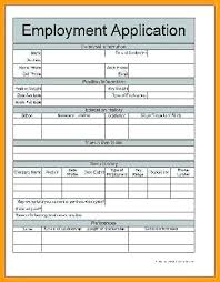 Downloadable Employment Application Template