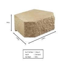 tan concrete retaining wall block
