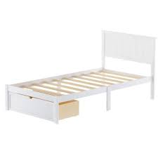 Storage Drawer Wood Twin Bed Frame