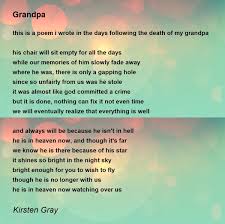 grandpa grandpa poem by kirsten gray