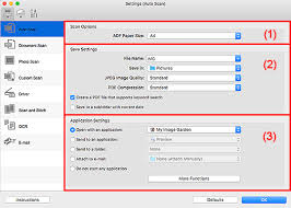 Auto allows for one click scanning with default settings for various items. Figure Settings Dialog Current Date Image Processing Application Settings