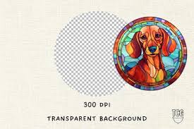 Stained Glass Dachshund Dog Png Clipart