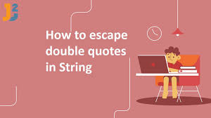 Ironically enough, in vb the double quote can also be used as an escape character when searching for it in a string. How To Escape Double Quotes In String In Java Java2blog