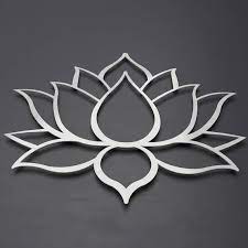 Brushed Lotus Flower Metal Wall Art