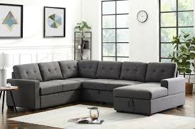 fabric sleeper sectional sofa