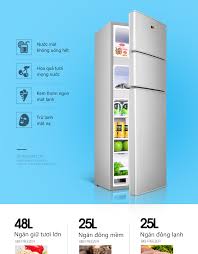 Tủ lạnh 3 cánh 148L SAKURA màu bạc tủ lạnh mini tủ lạnh cỡ nhỏ ba cửa 3  cánh 3 ngăn làm lạnh, đông mềm, đông đá - SIÊU THỊ NHANH 24H