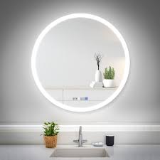Fab Glass And Mirror Round Lighted Led
