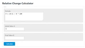 relative change calculator calculator