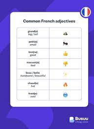 french adjectives an easy guide for