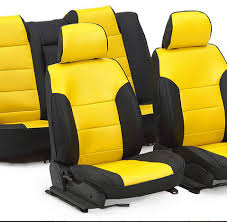 Yellow And Black Car Seat Cover