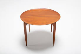 teak tray table with foldable frame by