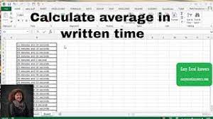 how to calculate average in time
