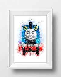 Train Watercolor Thomas