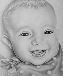 Linda huber an american graphite pencil artist who has worked on pencil drawings for over 40 years in a realistic style. Pencil Portrait Smiling Baby Pet Portraits Family And Wedding Portraits In Pencil From Artistry By Lisa Marie
