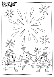 free printable colour in firework page